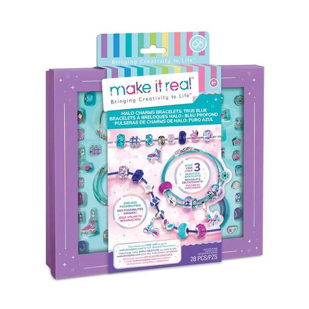 Набор для творчества Make It Real Браслеты с бусинами Halo Charms Bracelets True Blue 1721MR фото 1