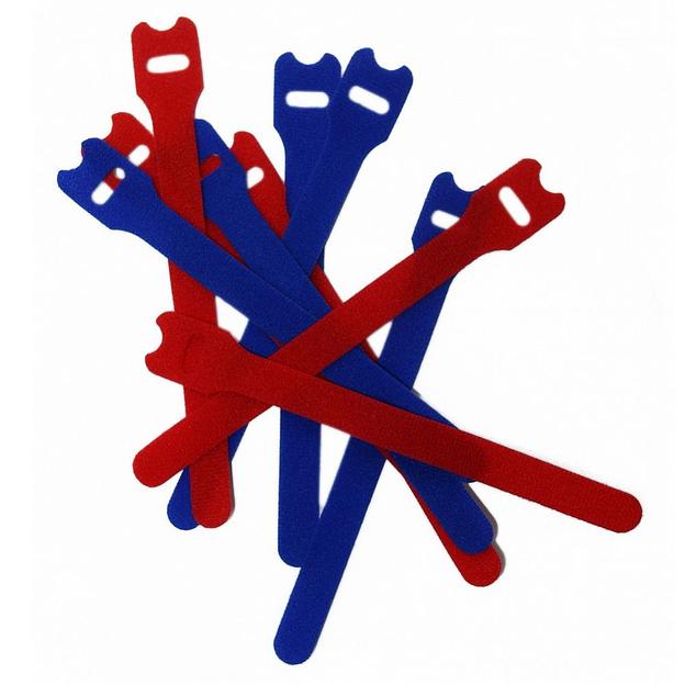 Крепеж Hyperline WASN-125-mix-10 Хомут для кабеля, липучка с мягкой застежкой, 125x14мм, цвет в ассортименте (10шт.) фото 1