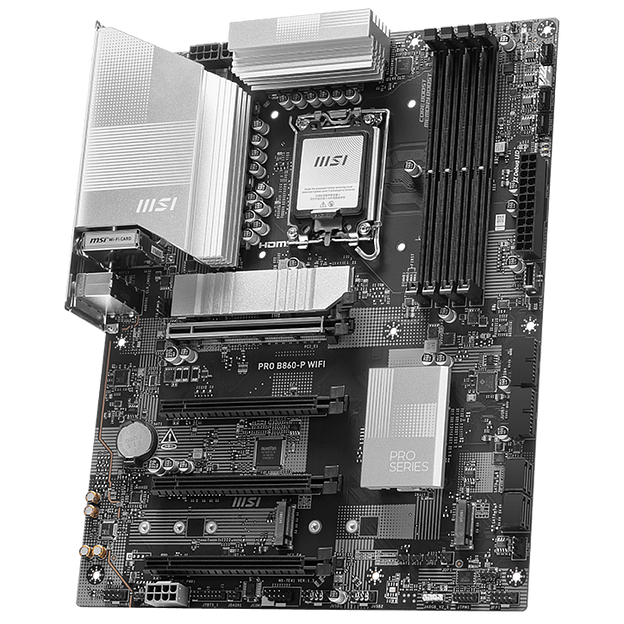Материнская плата MSI PRO B860-P WIFI B860, LGA1851, 4*DDR5, 4*PCIEx16, 3*M.2, 1*TypeC, 2*USB3.2Gen2, 6*USB3.2Gen1, 8*USB2.0, 4*SATA3.0, 5G, Type-C DP, DP, HDMI, ATX, RTL фото 3