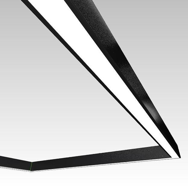 Подвесной светодиодный светильник квадрат фото 6