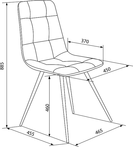 Стул для дома Бюрократ CH-K1_4 комплект 4шт коричневый Holland 74 металл черный на ножках (CH-K1_1/HL74_4) фото 9