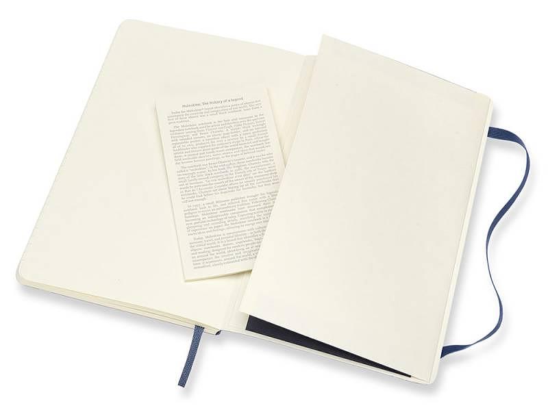 Блокнот Moleskine CLASSIC SOFT QP616B20 Large 130х210мм 192стр. линейка мягкая обложка синий сапфир фото 5