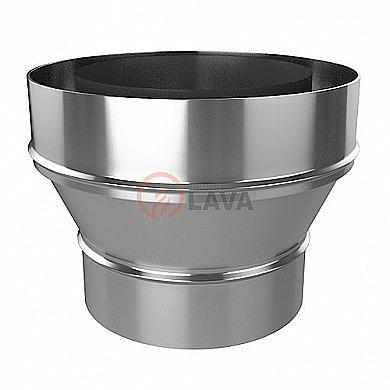 LAVA Стартовый переходник для дымохода из стали ЭЛИТ 115/180, 304 нерж. (0,8) фото 1