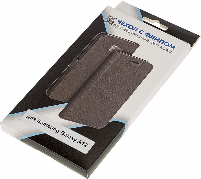 Чехол (флип-кейс) DF для Samsung Galaxy A12/M12 sFlip-75 черный (DF SFLIP-75 (BLACK)) фото 8