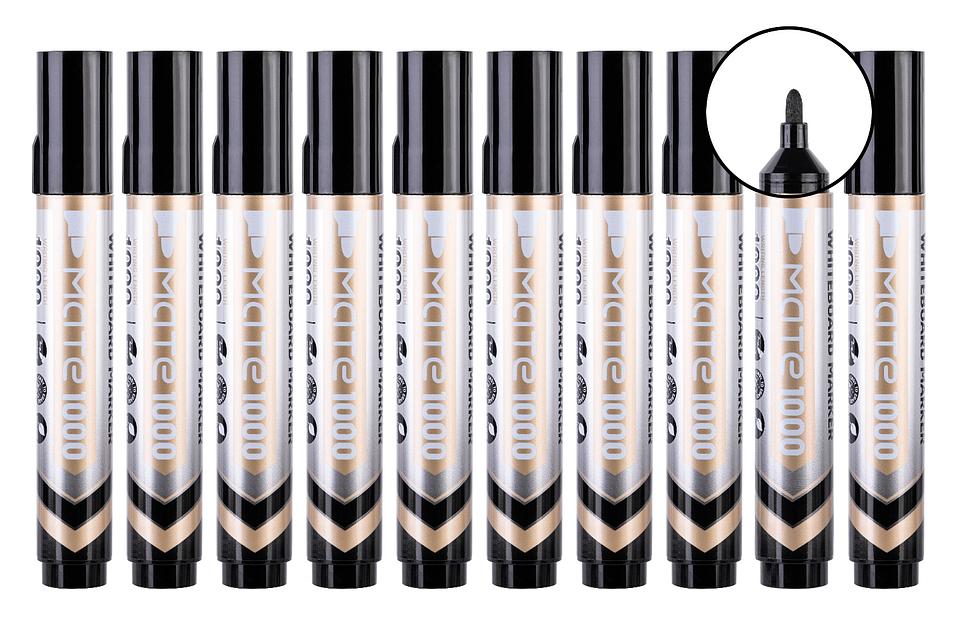 Маркер для досок Deli EU008-BK Mate круглый пиш. наконечник черный (1шт.) фото 1