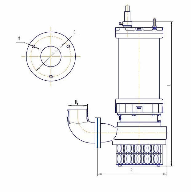 Грязевой насос одноступенчатый моноблочный «Гном» 400х20 фото 2