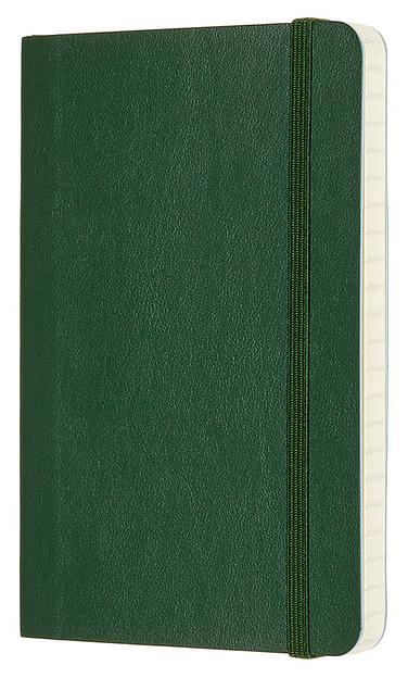 Блокнот Moleskine CLASSIC SOFT QP611K15 Pocket 90x140мм 192стр. линейка мягкая обложка зеленый фото 2