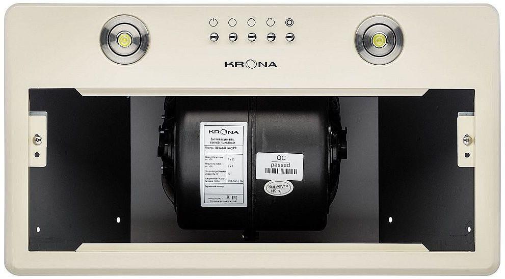 Вытяжка встраиваемая Krona Runa 600 PB слоновая кость управление: кнопочное (1 мотор) фото 2