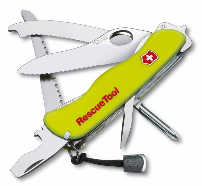 Нож перочинный Victorinox RescueTool One Hand (0.8623.MWN) 111мм 12функций салатовый карт.коробка фото 2