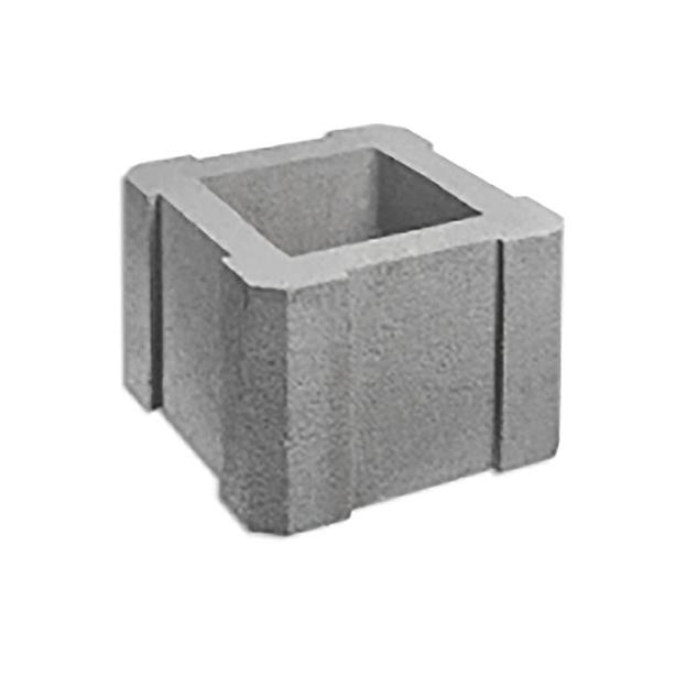 Блок столбовой на белом цементе (320х190х320мм) фото 1