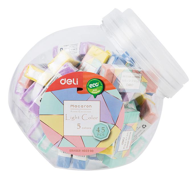 Ластик Deli EH02200 Macaron 50x20x11мм ассорти пласт.туб. фото 5