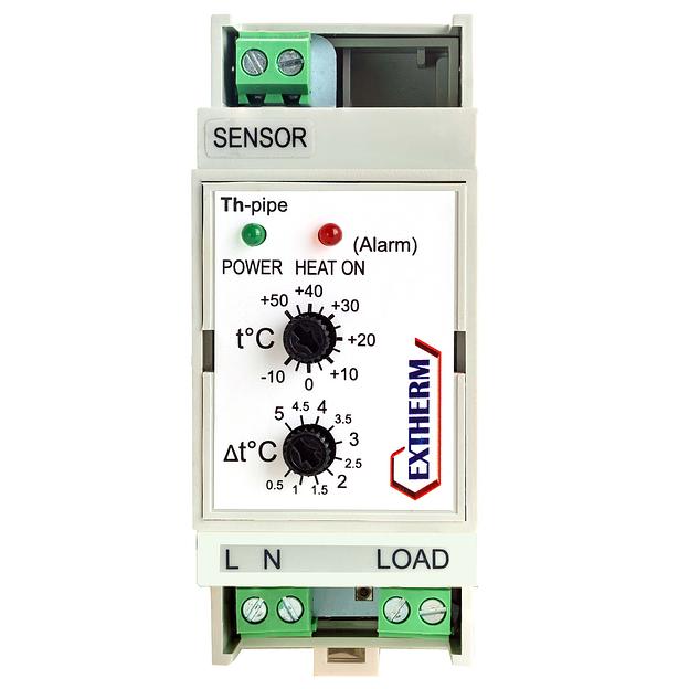 Термостат Th-pipe с датчиком для управления системой электрообогрева на трубопроводах/резервуарах с настраиваемым гистерезисом фото 1