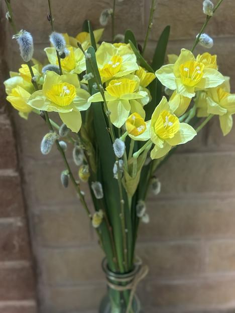 Букет из искусственных нарциссов 45 см ОПТ фото 2