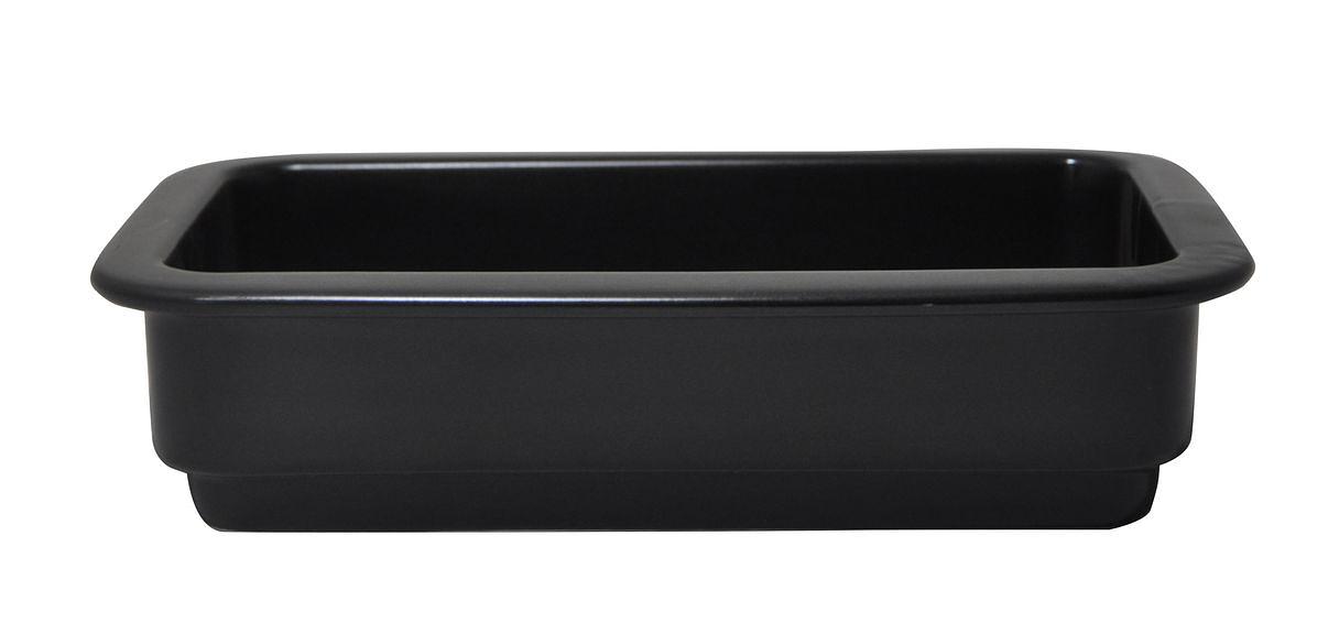 Гастроемкость 1/4  h=65 мм. 1,7 л. фарфор черная /1/ фото 1