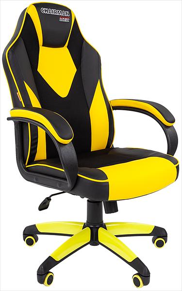 Офисное кресло Chairman game 17 Россия экопремиум черный/желтый (7028515) фото 1