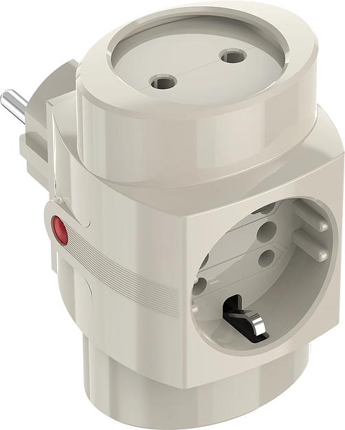 Сетевой разветвитель Pilot TR (3 розетки) белый (коробка) фото 1