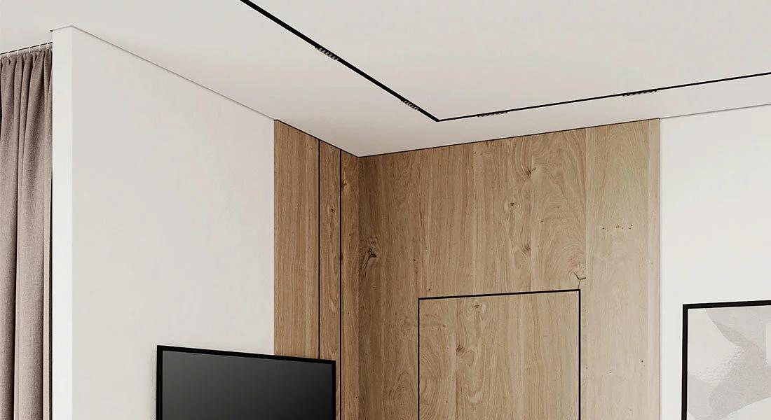 Теневой профиль FerGipps СП 8 черный муар ОПТ фото 4