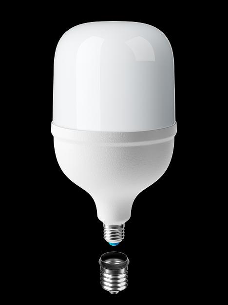 Лампа светодиодная LED 80Вт 220В E27 D140х252 6500К дневной 6900 лм (в комплекте переходник на 40 цоколь) фото 2