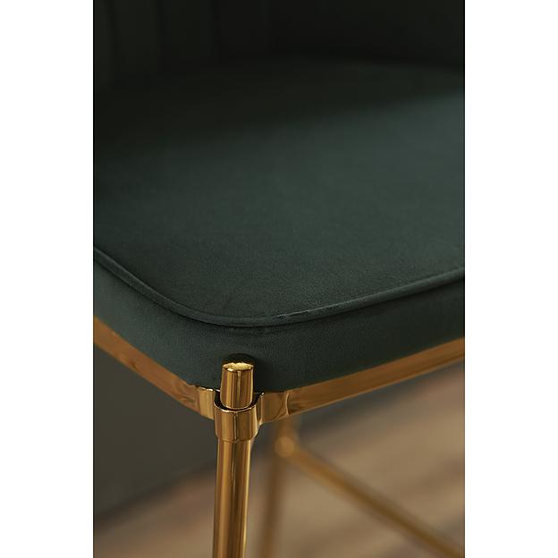 Стул полубарный Coral, велюр, темно-зеленый фото 10