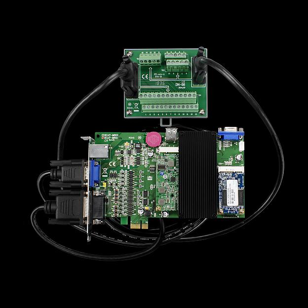 Плата EtherCAT Master для шины PCI Express, 13 каналов DIO, 2-осевой счетчик, максимальное количество единовременно обрабатываемых координат - 32 (в комплекте - платой DN-26, кабелями CA-1515M и CA-2615M) фото 1