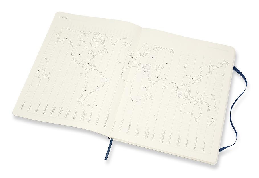 Еженедельник Moleskine CLASSIC SOFT WKNT XL 190х250мм 144стр. мягкая обложка синий сапфир фото 4