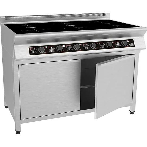 Плита индукционная на закрытой подставке 6 конфорок Кобор I7-6S2 фото 1