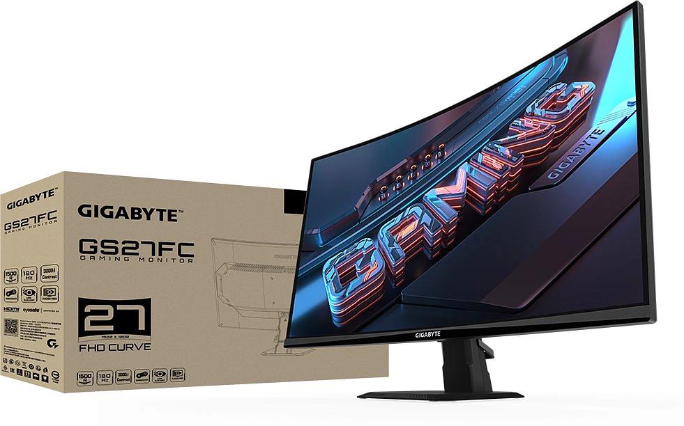 Монитор Gigabyte 27" GS27FC черный VA LED 1ms 16:9 HDMI полуматовая 1000:1 250cd 178гр/178гр 1920x1080 180Hz DP FHD 5.2кг фото 9
