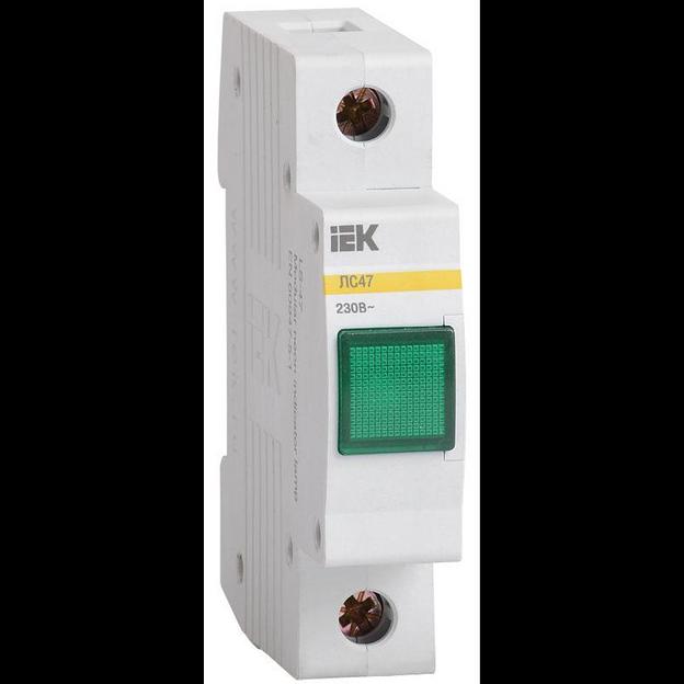 Лампа сигнальная ЛС-47 зел. IEK MLS10-230-K06 фото 1