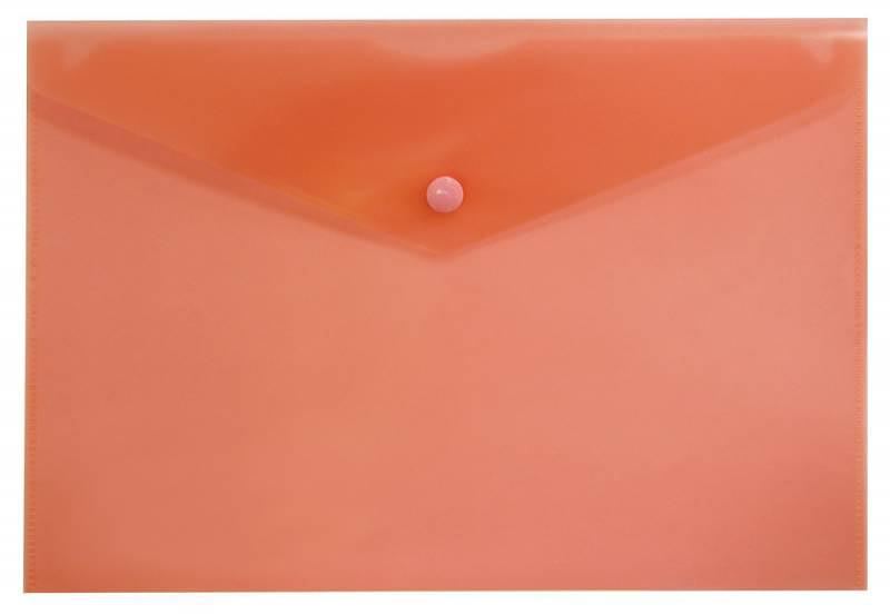 Конверт на кнопке Бюрократ -PK803TRED A4 пластик 0.15мм красный фото 1