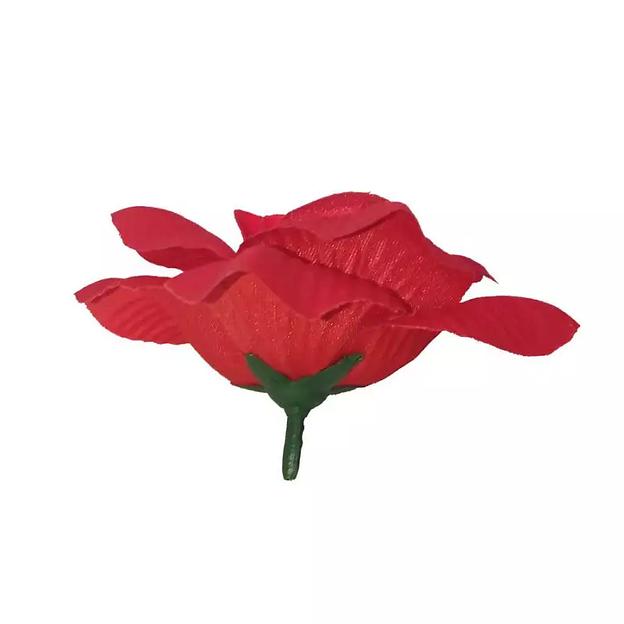Головка розы барх. 3сл 11см Красная 1м315 фото 3
