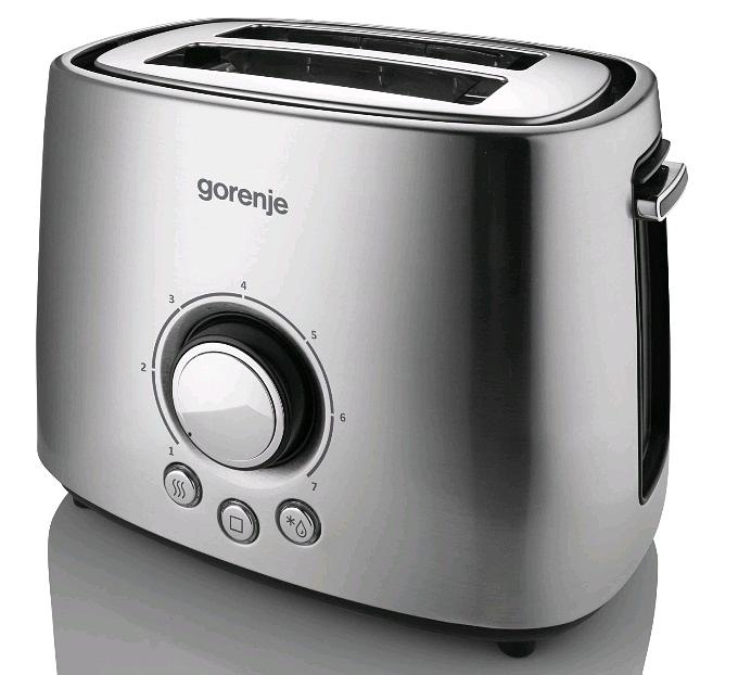 Тостер Gorenje T1000E 1000Вт серебристый/черный фото 1