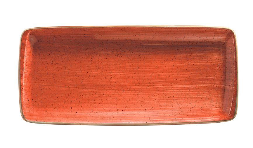Блюдо прямоуг. 340*160 мм. Терракота, форма Мув /1/12/ фото 1