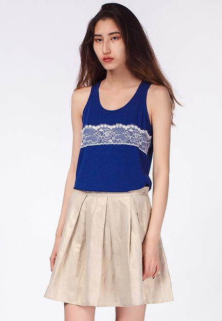 Топ-майка Crystal Travel «Canotta pizzo bluette» ОПТ фото 2