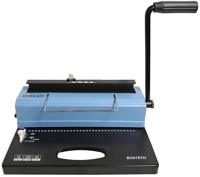 Переплетчик Office Kit B3415TH A4/перф.15л.сшив/макс.120л./метал.пруж. (4.8-14.3мм) фото 1