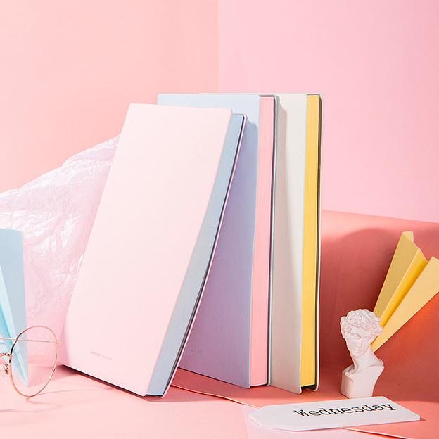 Блокнот Deli 22283LT-PINK 210х143мм искусст. кожа 96л светло-розовый фото 6