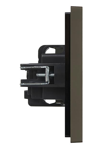 FORTE&PIANO Розетка 1-местная с заземлением без защитных шторок винтовое крепление 16А FP316 серый IEK фото 4