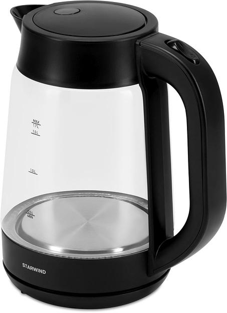 Чайник электрический Starwind SKG4030 1.7л. 2200Вт черный (корпус: стекло) фото 6