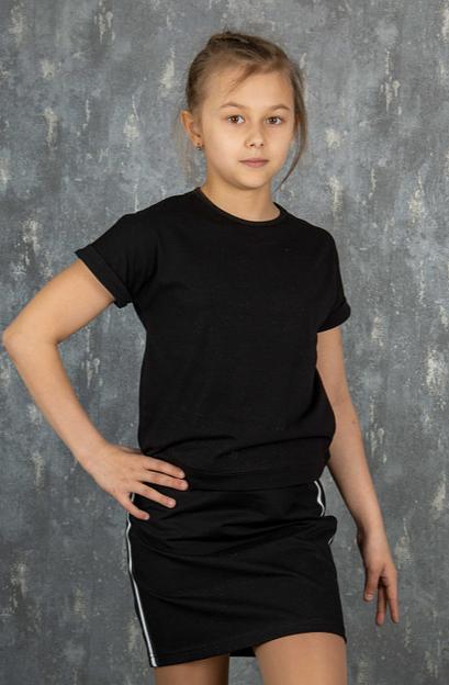 Джемпер Энди для девочек, чёрный, 2-048, опт фото 1