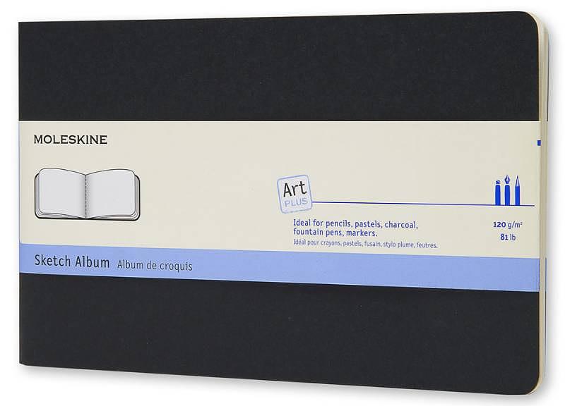 Блокнот для рисования Moleskine ART CAHIER SKETCH ALBUM ARTSKA3 Large 130х210мм обложка картон 88стр. черный фото 1