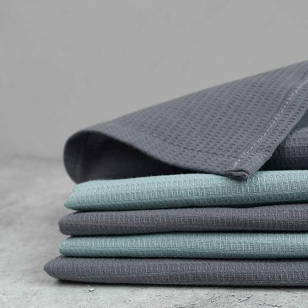 Набор полотенец кухонных вафельных OKSMILE 45х60 см, 5 шт фото 5