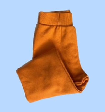 Брюки детские из футера цвет оранжевый ОПТ фото 3