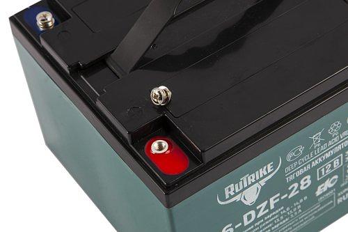 Тяговый аккумулятор RuTrike 6-DZF-28 (12V28A/H C3) фото 3