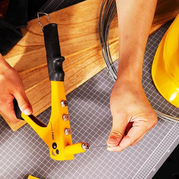 Ручной заклепочник Deli DL236910 265мм, сталь 20Cr, диаметр 2,4 / 3,2 / 4,0 / 4,8 мм фото 5