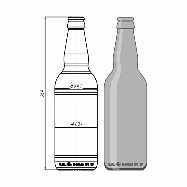 Стеклотара 019-А-26-500 мл «Beer» ОПТ фото 1