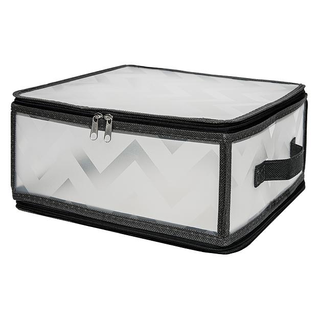 Короб складной на молнии "Зигзаг",  Д300 Ш280 В150, серый фото 1