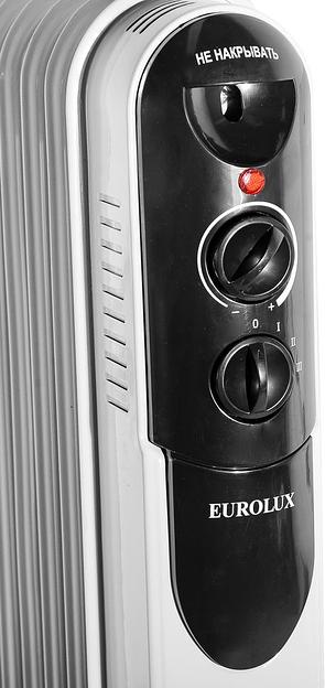 Радиатор масляный Eurolux ОМПТ-EU-9Н 2000Вт белый фото 6