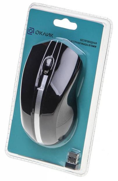 Мышь Оклик 615MW черный/серебристый оптическая (1000dpi) беспроводная USB (2but) фото 5