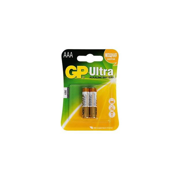AAA Батарейка GP Ultra Alkaline 24AU LR03, 2 шт. фото 1
