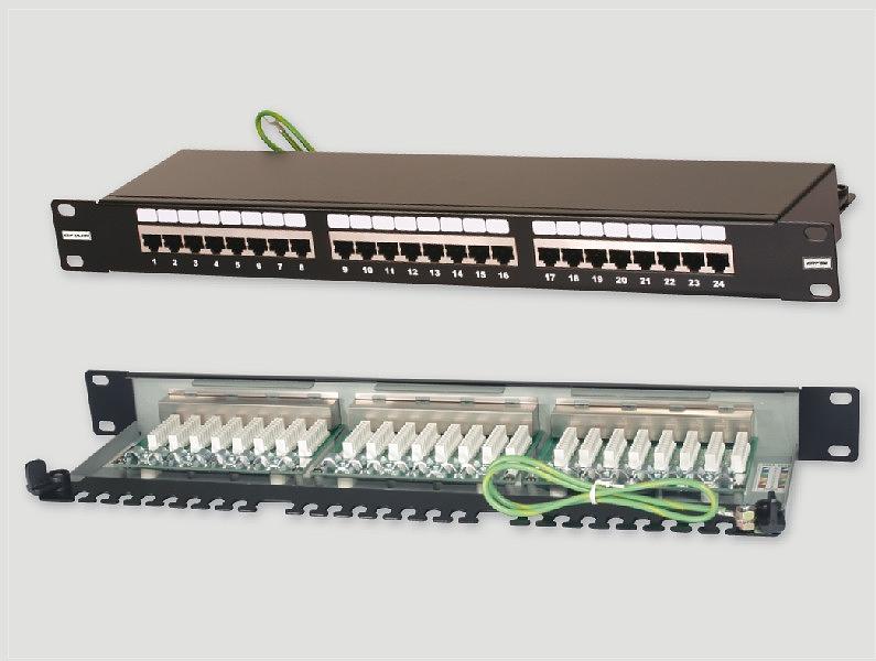 Eurolan Коммутационная панель 1U 19", 24хRJ45, 568A/B, FTP, кат.5е, черная  фото 1