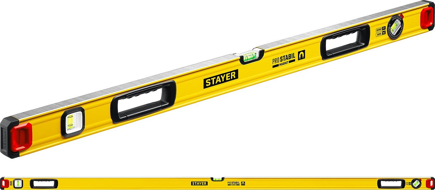 STAYER PRO STABIL, 2000 мм, усиленный профиль, магнитный уровень с поворотным глазком, Professional (3480-200) фото 1